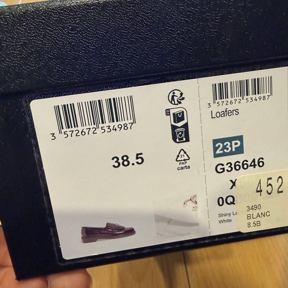 CHANEL NIB White CC Turnlock Loafers Quilted Shiny Lambskin 38.5 8.5 Blanc - Picture 12 of 12